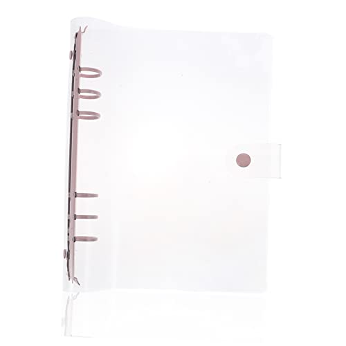 NUOBESTY Pvc-kontobuch Bindemittel Loseblattbuch Runde Ringbücher A5-notizbuch Stift Notizblock-clipring Notizkartenringe Bindung Mini-notizblöcke Notizbuch Binder Rosa Aluminiumlegierung von NUOBESTY