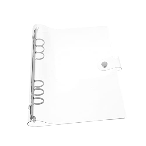 NUOBESTY PVC Ringbuch Deckel Notizbuch A6 Mit Transparentem Cover 3 Ring Loose Leaf Binder Für Kreative Notizen Budget Organizer Und Scrapbooking Bunte Schlüsselringe Inklusive von NUOBESTY