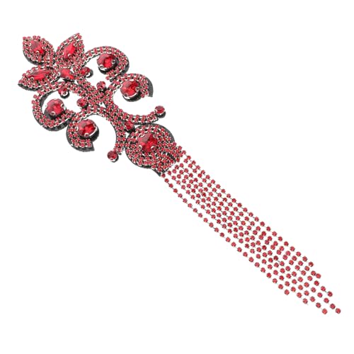 NUOBESTY Retro dekorative Schulterstempel Damen Accessoires Schulterpolster für Damenbekleidung Anzug Schulterklappen Quaste Schulter Schulterklappen mit Fransen Strasssteine rot NUOBESTY Retro dekorative Schulterstempel Damen Accessoires Schulterpolster für Damenbekleidung Anzug Schulterklappen Quaste Schulter Schulterklappen mit Fransen Strasssteine rot von NUOBESTY