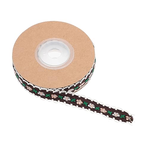 NUOBESTY Schleife ribbon bandfeile geschenkband geschenksband seidenbänder Verzierungen weißes Band bunt Bausatz Jacquard Stoff dekoratives Band Geschenkverpackungsstreifen Polyester Coffee von NUOBESTY