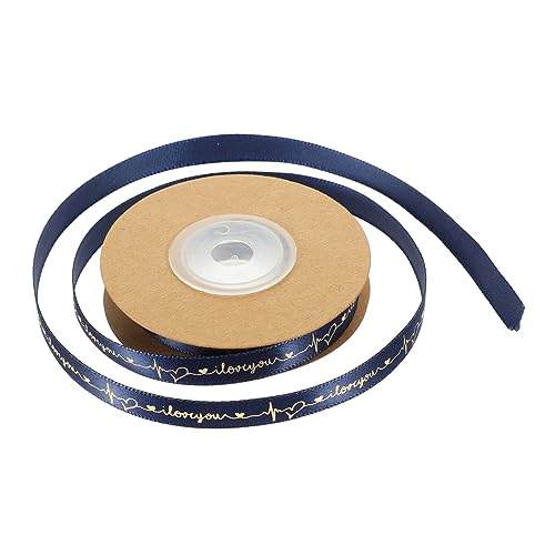 NUOBESTY Schleife seidenband ribbon seidenbänder Valentinstagsband schienbeinschoner tape Weihnachtsband Rotes Band für Luftballons Geschenkband selber machen Band für DIY Polyester Navy von NUOBESTY