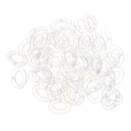 NUOBESTY 50 Stücke Acryl Schmuck Machen Ringe Handwerk Verschluss Kreis Karabiner Schlüssel Schäkel von NUOBESTY