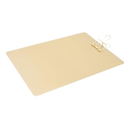 NUOBESTY Schreibhilfe Klemmbrett Klemmbrett-organizer Schwarze Zwischenablage Zwischenablage-notizblock Klemmbrett Mit Speicher Papier Speicher-zwischenablage Planke Clip Metall Golden von NUOBESTY