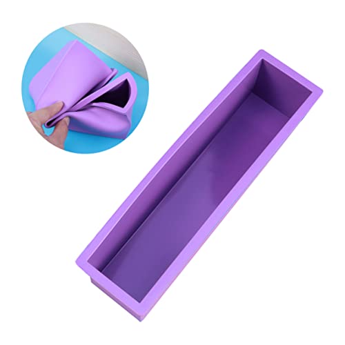 NUOBESTY Seifenformen oval Kerzenformen handgemachte Seifenformen de para gelatinas DIY Seifenform Langlebige Seifenform Seifenformen Silikon Seifenformen für die Seifenherstellung Violett von NUOBESTY