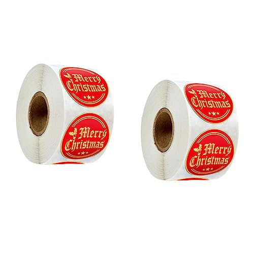 NUOBESTY Selbstklebende Weihnachtsaufkleber Etiketten Geschenketiketten Für Dekoration Und Verpackung Weihnachts Sticker Für Und Tag Decoration von NUOBESTY