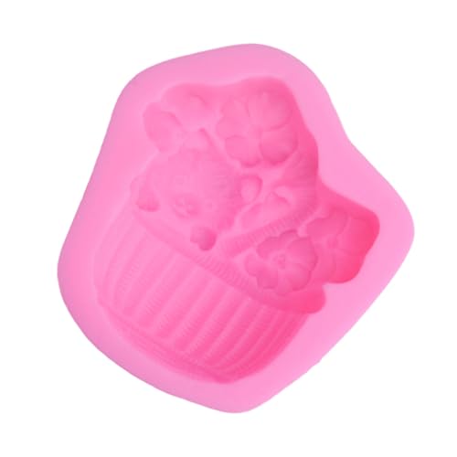 NUOBESTY Silikonform Bonbongummi Gelee gefüllte Gummibärchen Formen für Schokolade Blumenkuchenform schokoladenform chocolate mold DIY-Backform Form zur Seifenherstellung Kieselgel Rosa von NUOBESTY