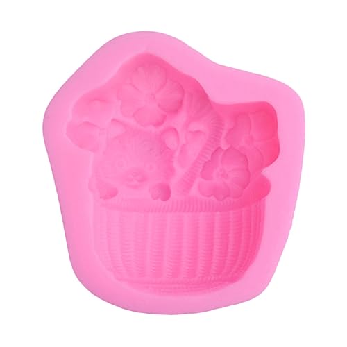 NUOBESTY Silikonform tierische Seifenformen Cakesicles Schimmel Blumen-Süßigkeiten-Formen de para gelatinas schokoladenform chocolate mold DIY-Kuchenform DIY-Backform Kieselgel Rosa von NUOBESTY