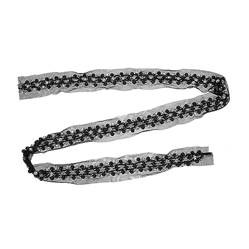 NUOBESTY Spitze dekoratives Diamantband Spitzenband schwarz Sackleinen Gürtel Schmuck Satinband Bänder kapuzenhandtuch haustuch hochzeitsdeko Kleidungsversorgung Spitzenbesatz Organza Black von NUOBESTY