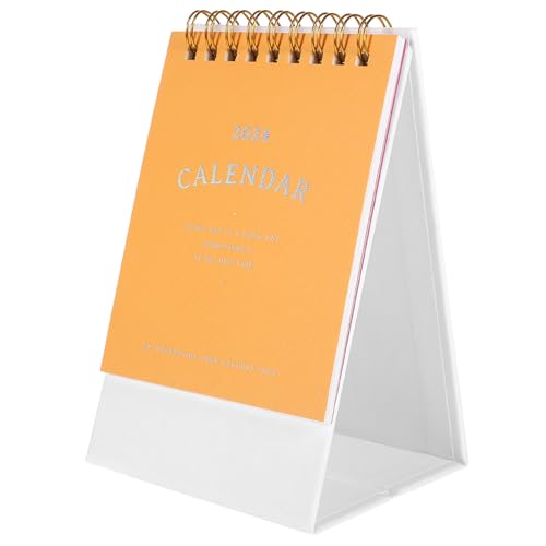 NUOBESTY Stehender Kalender Papier Standkalender großer Schreibtisch Kalender beachten tischkalender kalender schreibtisch staffelei dekoration Einrichtungsdekor Kalenderschreibtisch Yellow von NUOBESTY