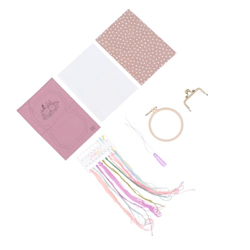 NUOBESTY Stickwerkzeuge Für Anfänger Stickset Für Anfänger Nähen Stickset-tasche Bausätze Nähpaket Für Anfänger Stickmaschine Stickzeichnung Gobelin-kits Für Anfänger Häkelset Stich Violet von NUOBESTY