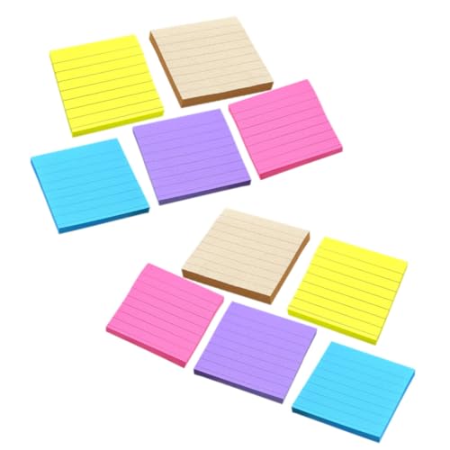 NUOBESTY Schreibwaren Kinder Merkzettel Strukturierte Haftnotizen Verschiedenen Farben Fluoreszierend Fluoreszierend Kraftpapier Dunkelblau Dunkellila Praktische Selbstklebende Memo Pads von NUOBESTY