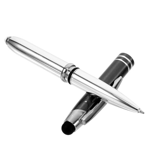 NUOBESTY Touch-Kugelschreiber Schreibgerät beleuchteter Kugelschreiber Stylus Stift für Smartphones Kugelschreiber mit LED Universeller Stylus-Stift Tablet-Touchscreen-Stift Metall Black von NUOBESTY