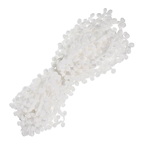 NUOBESTY Vorhang Dekoration Mini-pompons Pom Poms Cheerleading Dekorative Verzierungen Dekorationen Für Party Diy Basteldekore Heimwerken Künstliche Girlande Quastenbesatz Acrylgarn Weiß von NUOBESTY