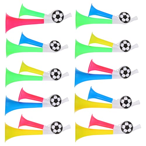 NUOBESTY Vuvuzela Stadion Horn Fan Cheer Horn Party Noisemaker Air Horn Laut Noise Maker Für Fußball Fußball Party Karneval Sport Spiele 10pcs von NUOBESTY