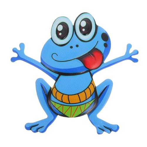 NUOBESTY Wandbehang Aus Eisenfrosch Dekoration Frosch Wandstatue Metall-garten-wandkunst Falsche Frösche Froschgartenstatuen Froschfiguren Für Draußen Wandfroschskulptur Frosch-stift Blue von NUOBESTY