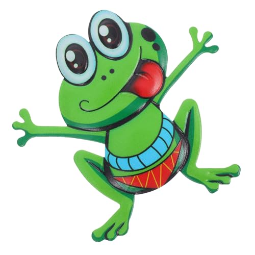 NUOBESTY Wandbehang Aus Eisenfrosch Froschgarten Tierskulptur An Der Wand Frosch Klassenzimmer Dekorationen Garten Frosch Dekorationen Froschfiguren Für Draußen Falsche Frösche Green von NUOBESTY