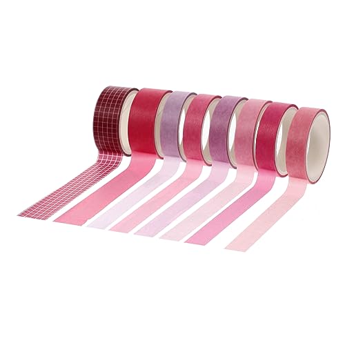 NUOBESTY Washi-papierband 8 Rollen Einfaches Notizbuchband Dekorative Klebebänder Dünne Washi-bänder für Scrapbooking und Dekoration von NUOBESTY