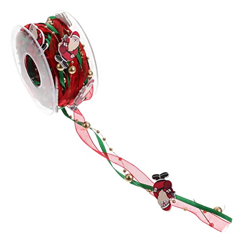 NUOBESTY Weihnachtsdekorationsband Weihnachtsbanner Goldband für den Weihnachtsbaum ribbons weihnachtsbaumdeko Weihnachtsdekorationen dekorative bänder Geschenkbänder von NUOBESTY