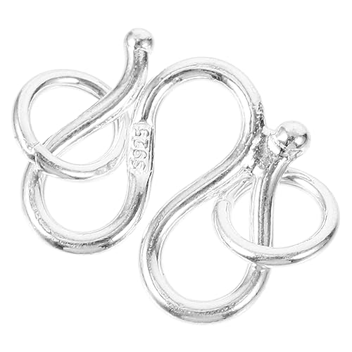 NUOBESTY Zange Reifen Stapler Verschlüsse Ringe armband zubehör schmuckherstellung zubehör Armbandverbinder armband schnalle selber machen Halskette Verbindungsverschluss 925 Silber Silver von NUOBESTY