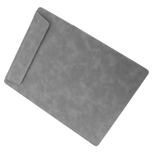 NUOBESTY Zwischenablage zeichnen tragbares Klemmbrett schwarze Zwischenablage Bretter Clip buchstabentafel write board Aufbewahrungsklammern für Dokumente Dokumentenorganisator Leder Grey von NUOBESTY