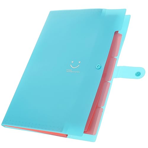 NUOBESTY a4 Ordner 5 Taschen Organizer für Aktenordner Artikel dokumentieren Datei Brief aufbewahrungssack storage pockets folder büro zubehör Ordner für Dokument Ordner-Organizer pp Blue von NUOBESTY