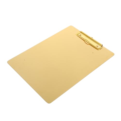 NUOBESTY a4 büroklammer brett Klemmbrett A4 Klemmbrett mit Speicher Zwischenablage transparent write board büroartikel klemmmarkise ordner Papierhalter Klemmbrett A4-Klemmbrett Golden von NUOBESTY