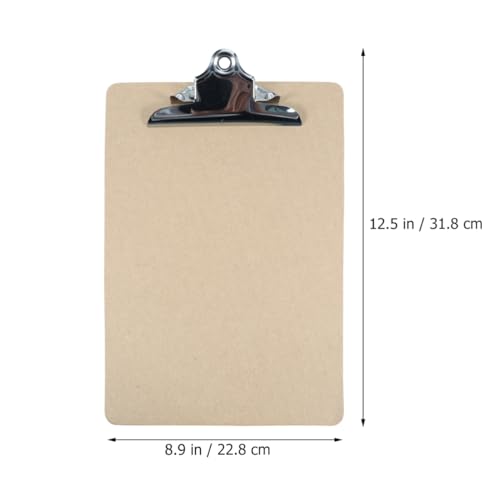 NUOBESTY a5 Zwischenablage Ordner Low-Profile-Zwischenablage A4-Klemmbrett Clipboard-Clips Klemmbretter aus Holz Hölzern von NUOBESTY