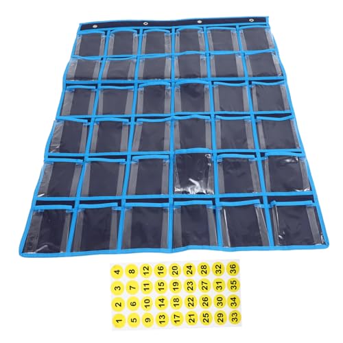 NUOBESTY easy putz platzsparend Tisch Büro Wandorganisator Bleistift-Taschendiagramm Handyhalter Hängender Telefon-Organizer für das Klassenzimmer Hängende Handy-Aufbewahrungstasche Vlies von NUOBESTY