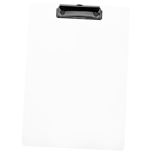 NUOBESTY transparenter Ordner Büro-Schreibtafel Büro-Klemmbrett Klemmbretter kleine Tafel Dokumentenmappe klemmbrett metall Clear Clipboard Zwischenablage löschen Office A4 Klemmbrett Eisen von NUOBESTY