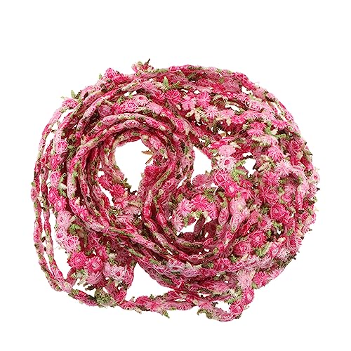 Spitzenband Blumenband Geschenkband Handwerklicher Zierband Zum Handwerk Bordüre Dekoband Mit Spitze Trim Band Blumen Stickerei Bänder Spitzenbesatzband Fräulein Rose Stirnband von NUOBESTY