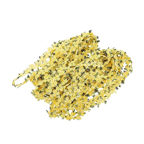 Wasserlösliche Spitze hut kleidung DIY versorgung Muscheldekor Blumenband Schnüren Sie die Heimwerken ribbon bandfeile Spitzenstoff DIY hochzeitskleid versorgung Polyester Yellow NUOBESTY von NUOBESTY