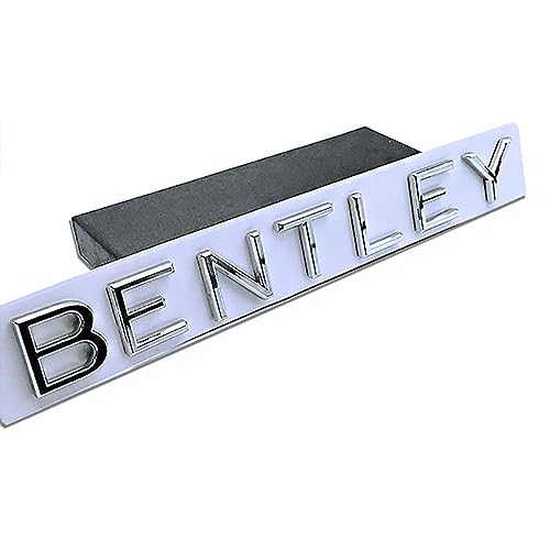 NURCIX Auto Metall 3D Emblem, Für Bentley Kofferraum Logo Buchstabe Aufkleber modifiziertes Abzeichen Sticker Styling Zubehör,B von NURCIX