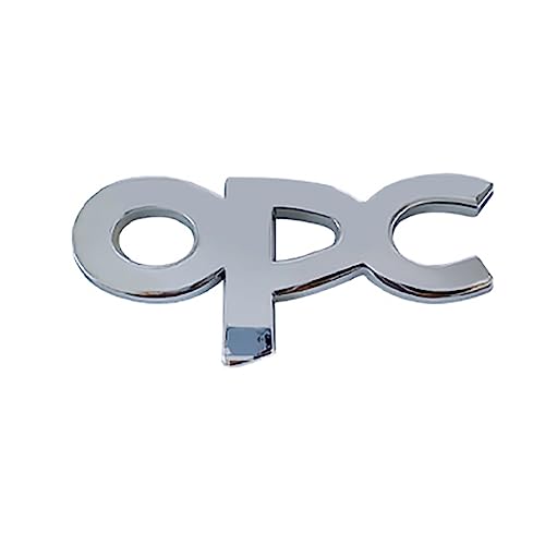 NURCIX Auto Metall 3D Emblem, Für opel opc Kofferraum Logo Buchstabe Aufkleber modifiziertes Abzeichen Sticker Styling Zubehör,C von NURCIX