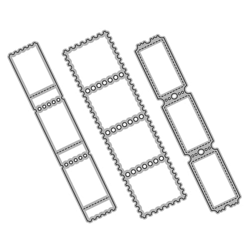 NUSITOU 1 Satz Stanzform für Briefmarken Sammelalbum schneiden sterben Stanzformen easy putz grusskarte Metallschablone Stanzteile für die Stempelherstellung Kohlenstoffstahl Silver von NUSITOU