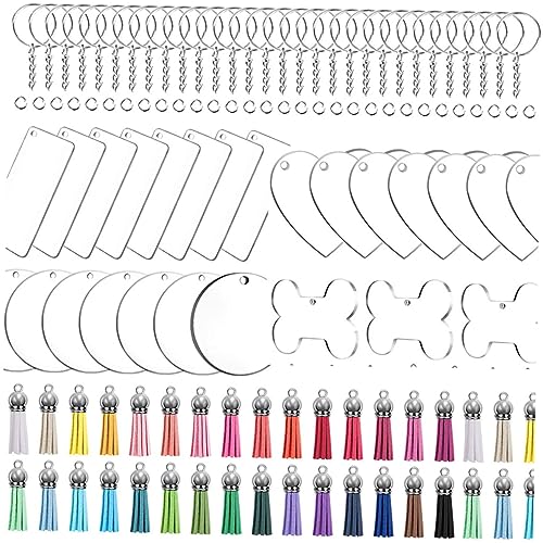 NUSITOU 1 Set Practical DIY Keychain Accessoire Set Manual DIY Acrylblattschlüsselring Kit von NUSITOU