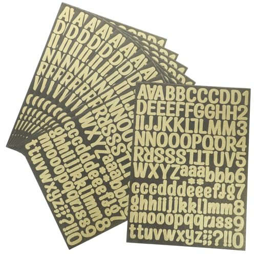 NUSITOU 10 Blatt Selbstklebende Glitzer Buchstaben Und Zahlen Aufkleber Dekorative Alphabet Sticker Für Kunstprojekte Scrapbooking Und Bastelarbeiten Verschiedene Farben von NUSITOU