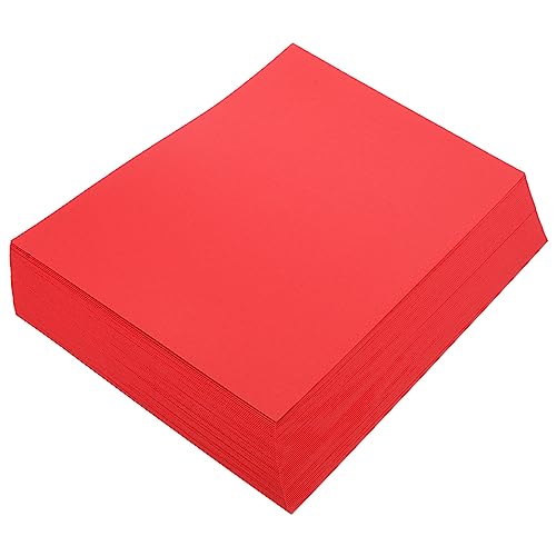 NUSITOU 100St handgemachte Marmelade DIY-Papiere A4-Karton A4-Origami-Papier doppelseitiges Papier DIY liefert schulzeug bastelzeug craft DIY-Bastelpapier dünnes Faltpapier Papierstau rot von NUSITOU