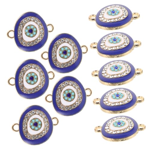 NUSITOU 10St Perlen valentienstagsgeschnek jewelry jewellery charme Schmuckanhänger Anhänger zur Herstellung von Halsketten Evil Eye Anhänger Halskette DIY Anhänger Augenzauber Metall von NUSITOU