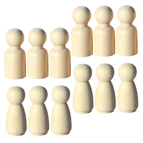 NUSITOU 12er Set Holzpuppen Figuren Für DIY Mikrolandschaft Dekoration Holzfiguren Puppen Für Kreatives Basteln Und Für 6 ädchen + 6 Jungen von NUSITOU