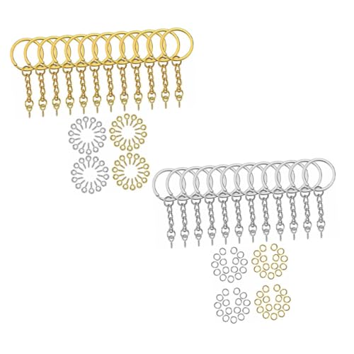 NUSITOU 180PCS DIY Schlüsselring Zubehör Set Schlüsselanhänger Mit Öffnungsringen Und Jumpringen Für Schmuckherstellung Und Bastelprojekte Perfekt Für Individuelle Schlüsselhalter Und von NUSITOU