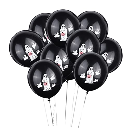 NUSITOU 20 Stück Halloween Ballon Set 12 Zoll Geist Latex Ballons Schwarz Für Partydekoration Gruselige Halloween Feier Ideal Für Halloween Feste Und Events von NUSITOU