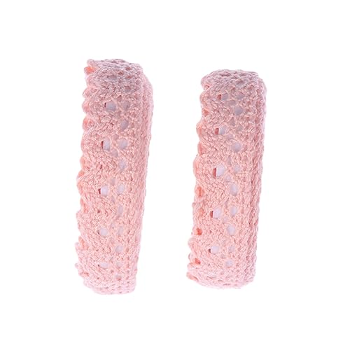 NUSITOU 2Pcs Klebeband Blumenband Maskierung farbiges Band Spitzenstoff Schleife Handwerkliche Dekoration Dekorative Klebebänder Einzigartige Dekoration Spitzenbesatzband Spitzenband Rosa von NUSITOU