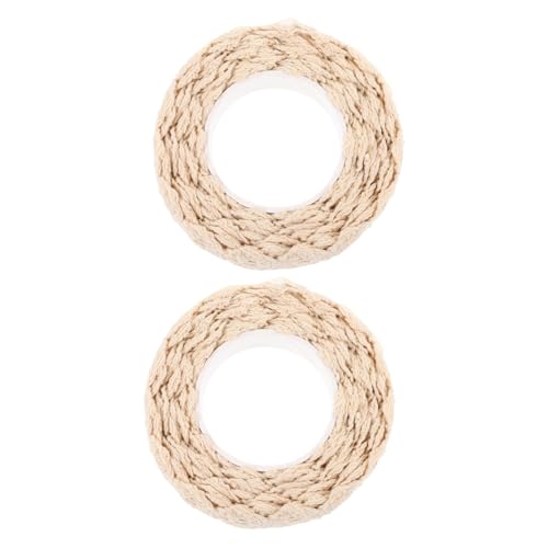 NUSITOU 2Pcs Spitzenband befestigungsband journaling sticker wrapping tape kletband Cotton tape Maskierung Stoff Aufkleber Urlaub Bastelband Pastell Klebeband klebriges Handwerk Beige von NUSITOU