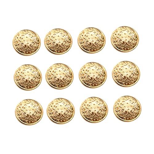 NUSITOU 30 Stück 20 Mm Retro Hohle Metallknöpfe Hellgoldene Dekorative Knöpfe Für DIY Nähprojekte Daunenjacken Blazer Hemden Und Bastelarbeiten von NUSITOU