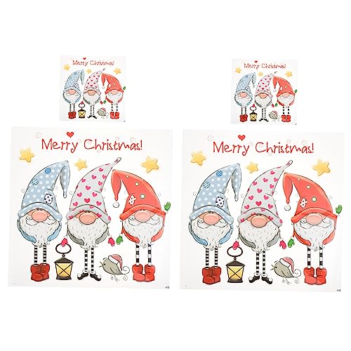 NUSITOU 4pcs Gnome -transfer Patches Weihnachtsmann Santa Claus Swedish Figuren Eisen Auf Abziehbildern von NUSITOU