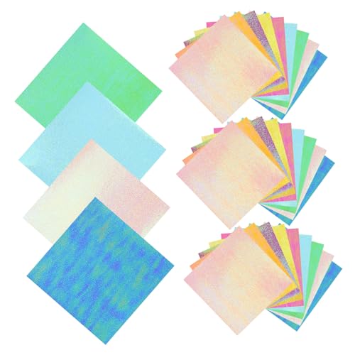 NUSITOU 50 Blatt Origami Bastelpapier DIY Papier Zartes Malpapier DIY Zubehör Dekoratives Faltpapier Verdicktes Faltpapier Origami Papier Buntes Faltpapier von NUSITOU