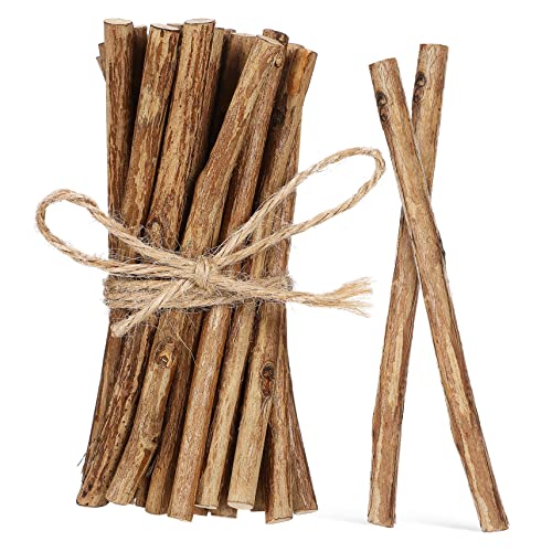 NUSITOU 50 Stück Holzstäbchen Zum Basteln Im Natürlichen Stil Ideal Für Baumstämme Und Rustikale Heimdekorationen Perfekt Für DIY Projekte Und Kreativarbeiten von NUSITOU