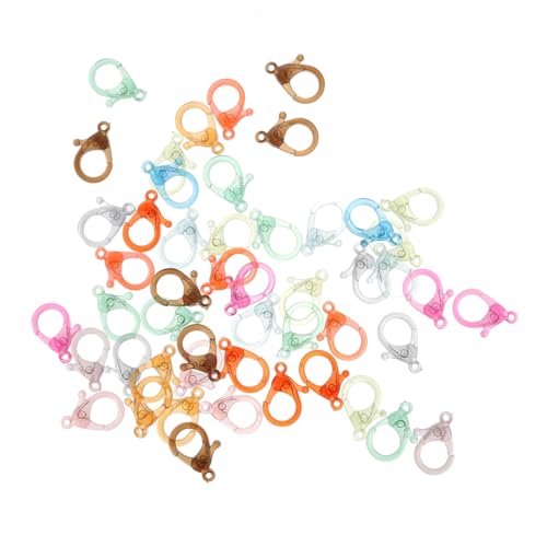 NUSITOU 50pcs Kunststoff Lobster Clasp Multicolor Open Jump Ring Claw Clip Clip Lobster Clip von NUSITOU