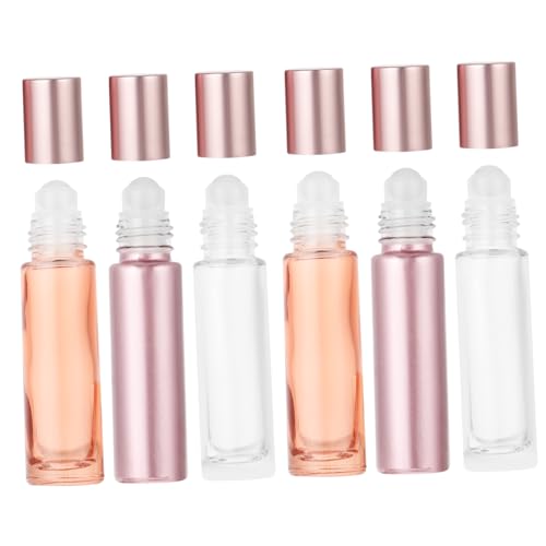 NUSITOU Ätherische Ölspender Aromatherapie Rollerflaschen Roségold Farben Voll Halbtransparent Transparent Kleine Rollenflaschen Für Duftöle Und Pflegeprodukte von NUSITOU