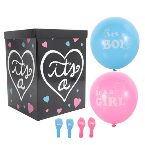 NUSITOU Gender Reveal Partybox Mit Luftballons Verdickte Ballons Für Die Babyparty Inklusive Deko Für Balloonbogen Und Feierlichkeiten Perfekte Dekoration Für Gender Reveal Partys von NUSITOU